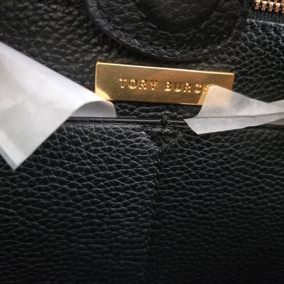 NWOT! Tory Burch Carson Black Leather Tote Bag - Picture 8 of 13